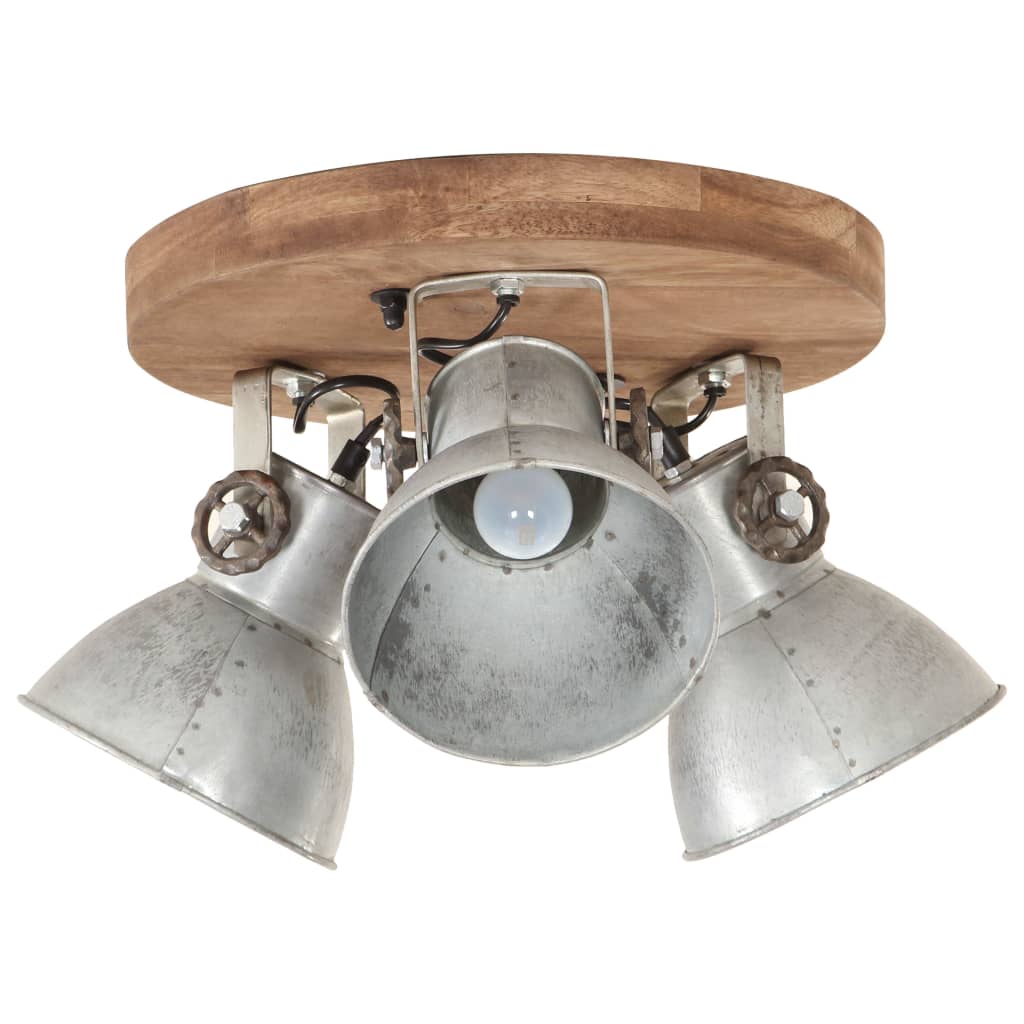 industriel loftlampe 25 W 42x27 cm E27 sølvfarvet