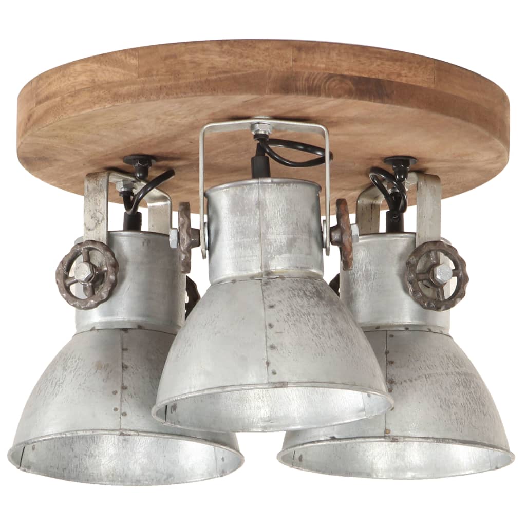 industriel loftlampe 25 W 42x27 cm E27 sølvfarvet