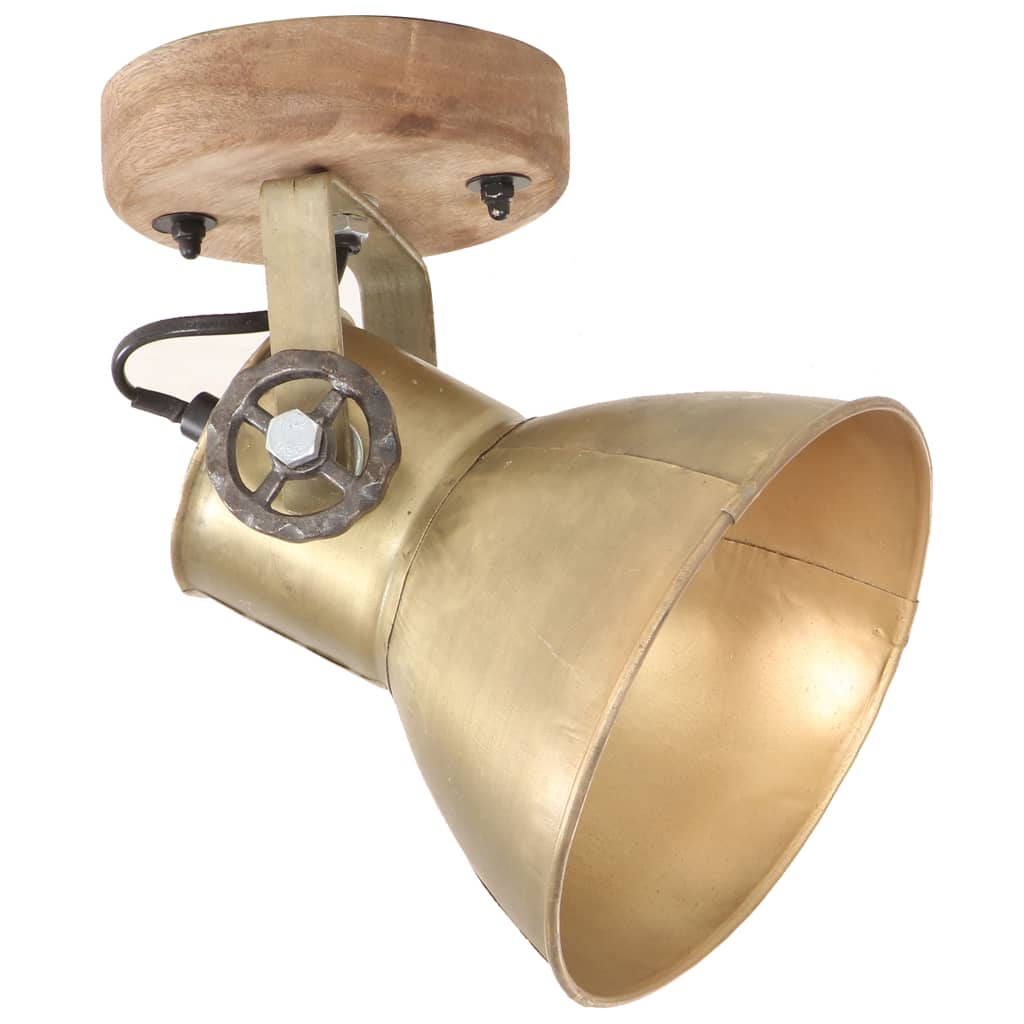 industrielle væg-/loftlamper 2 stk. 20x25 cm E27 messingfarvet