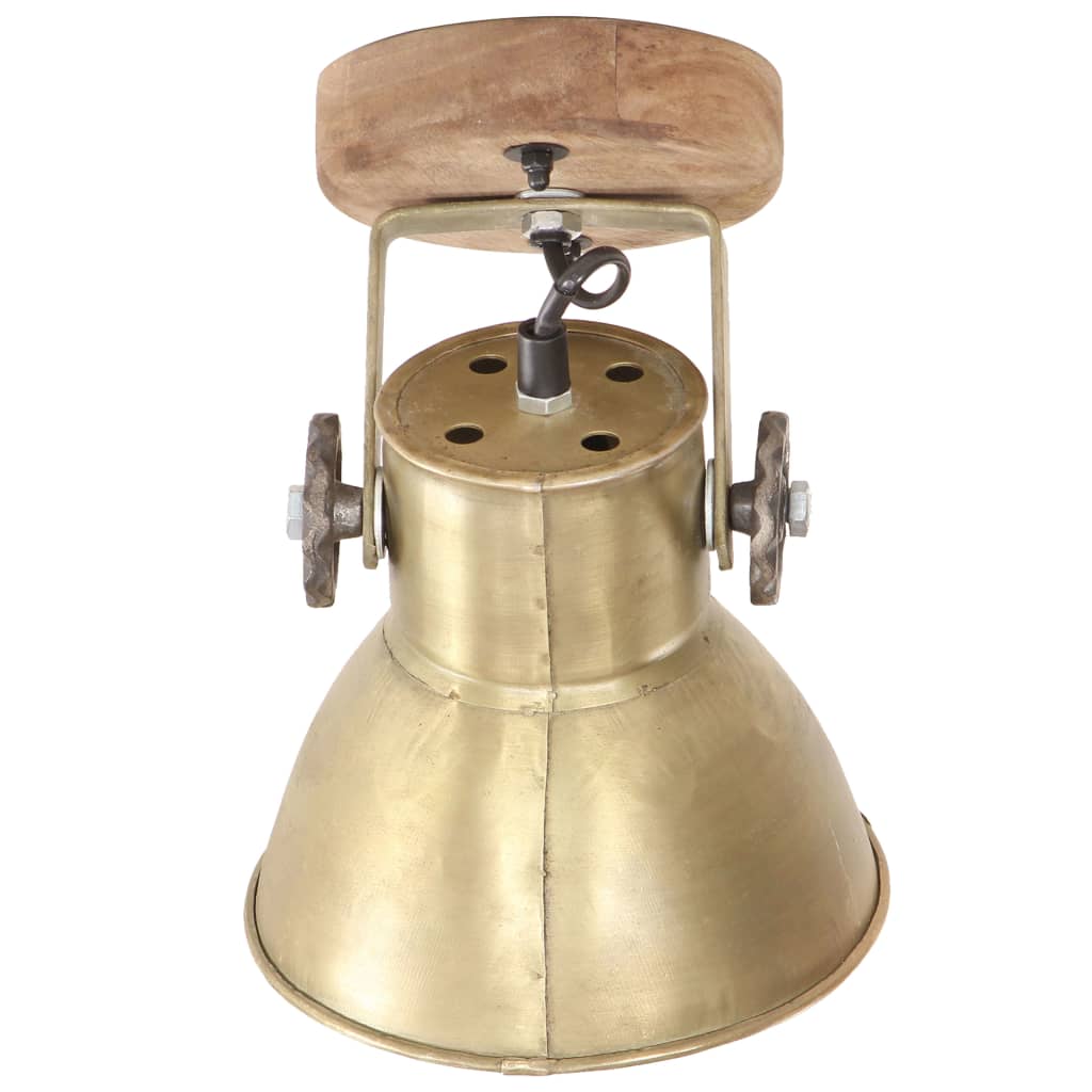 industrielle væg-/loftlamper 2 stk. 20x25 cm E27 messingfarvet