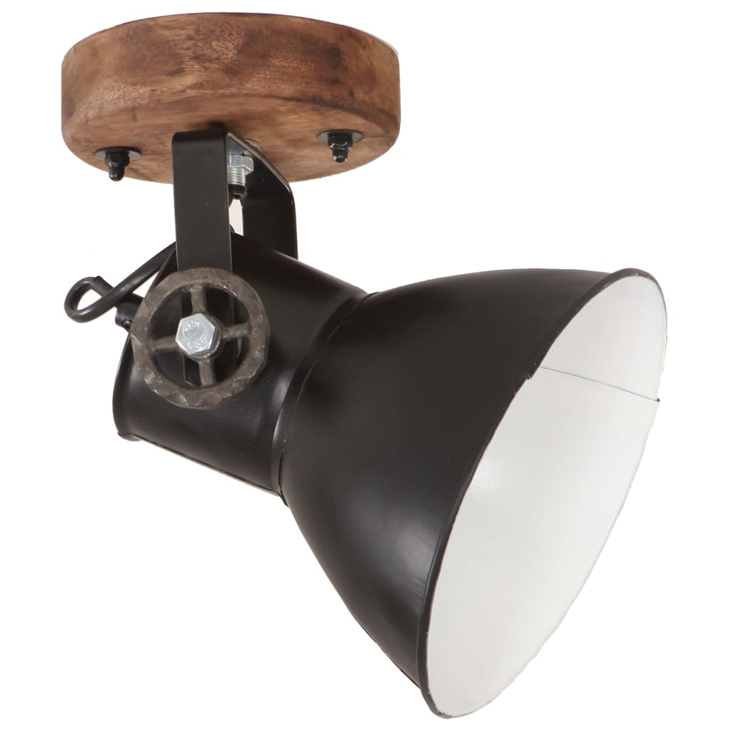 industrielle væg-/loftlamper 2 stk. 20x25 cm E27 mat sort