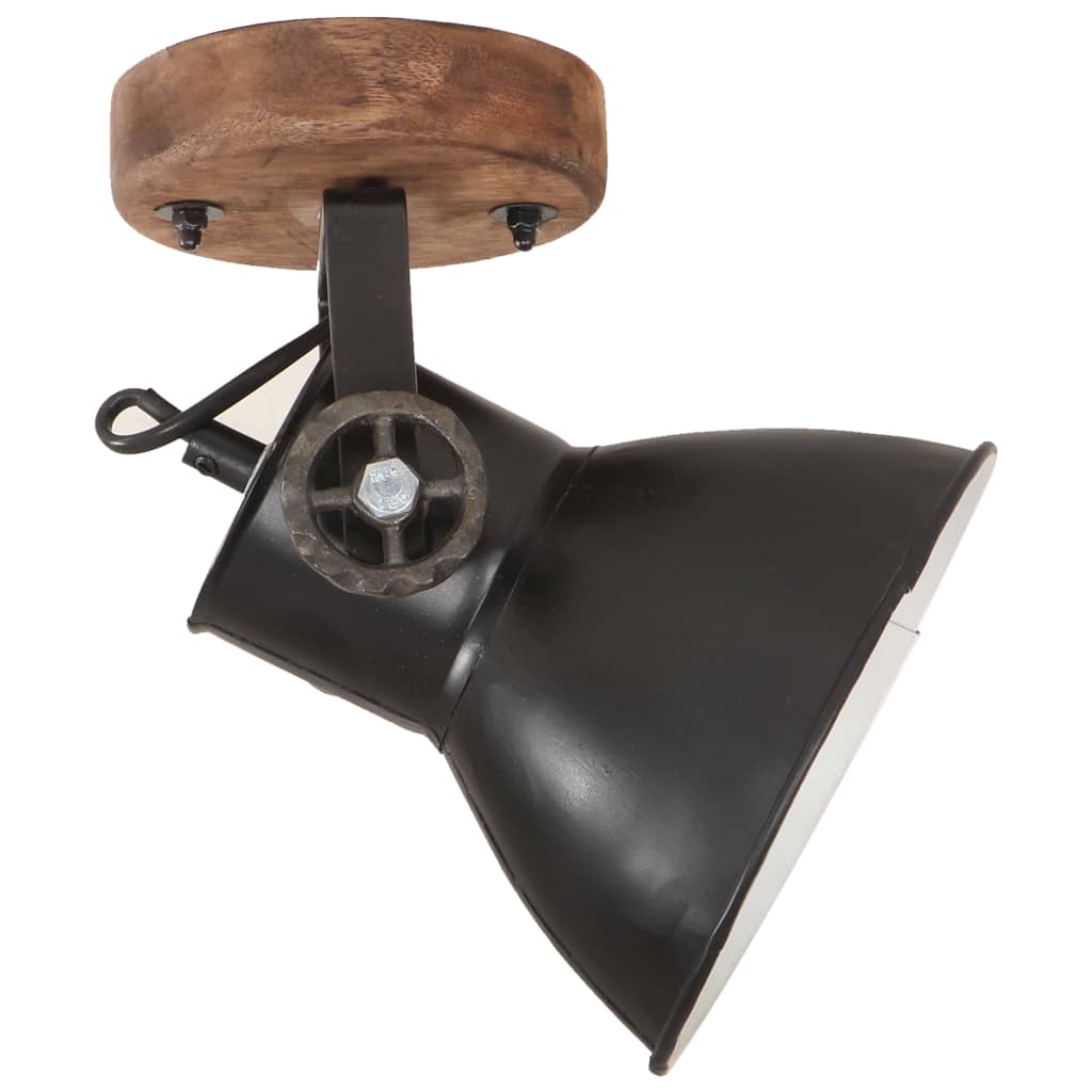 industrielle væg-/loftlamper 2 stk. 20x25 cm E27 mat sort