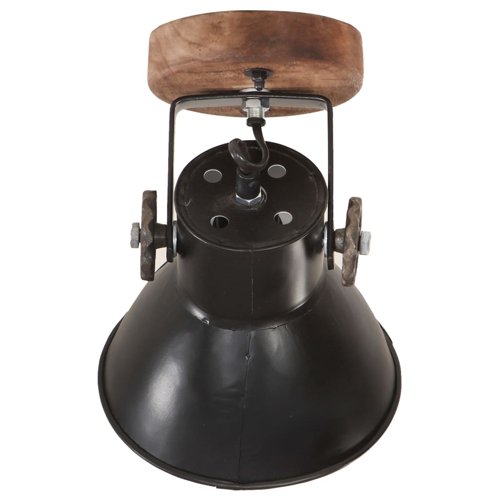 industrielle væg-/loftlamper 2 stk. 20x25 cm E27 mat sort