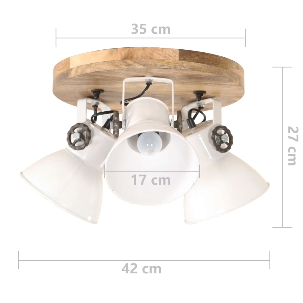 industriel loftlampe 25 W 42x27 cm E27 hvid