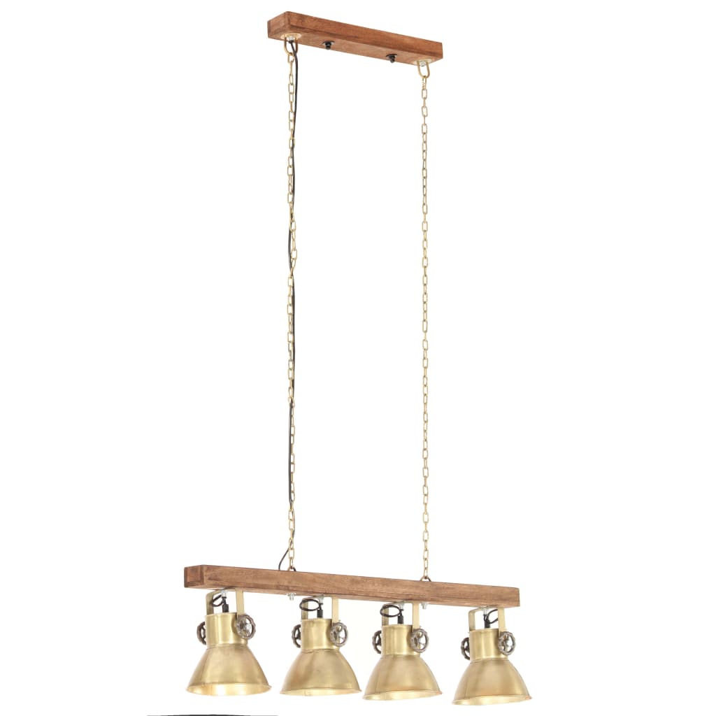 industriel loftlampe E27 mangotræ messingfarvet