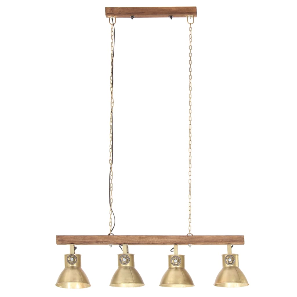 industriel loftlampe E27 mangotræ messingfarvet