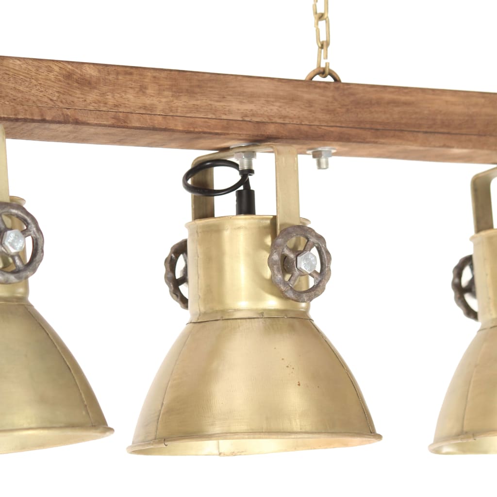 industriel loftlampe E27 mangotræ messingfarvet