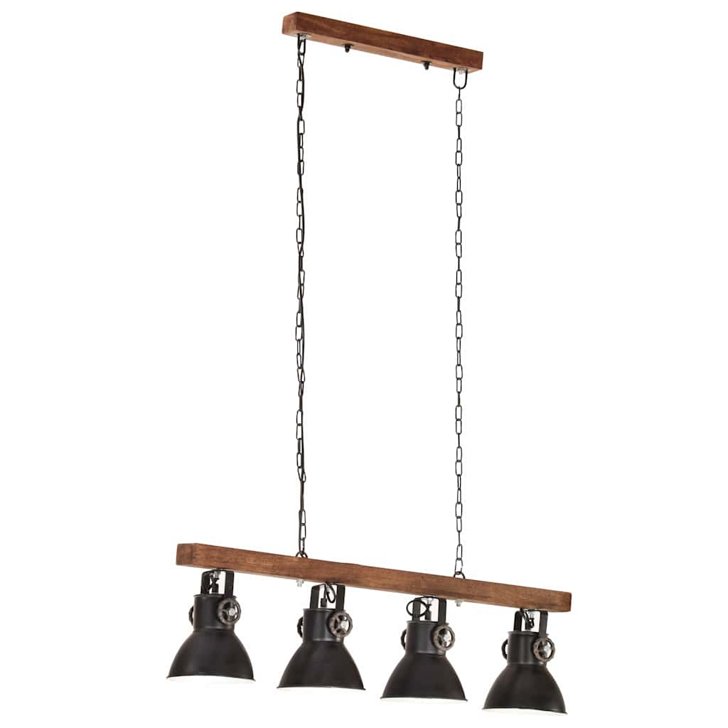 industriel loftlampe E27 mangotræ sort