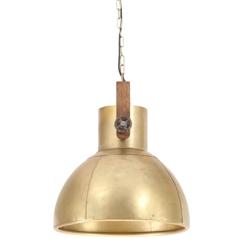 industriel hængelampe 25 W rund 40 cm E27 messingfarvet