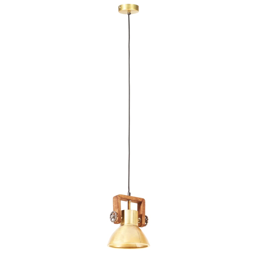 industriel hængelampe 25 W rund 19 cm E27 messingfarvet