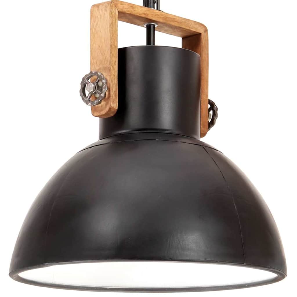 industriel hængelampe 25 W rund 40 cm E27 mat sort