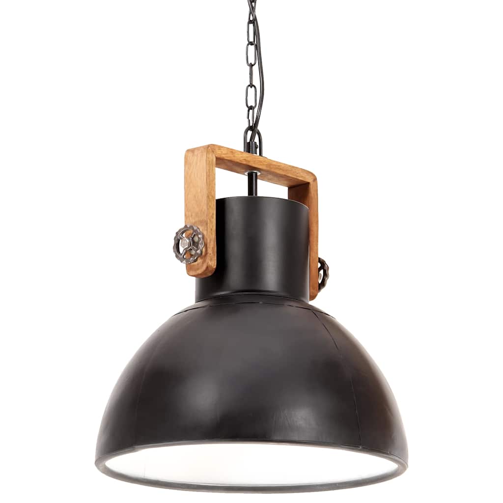 industriel hængelampe 25 W rund 40 cm E27 mat sort