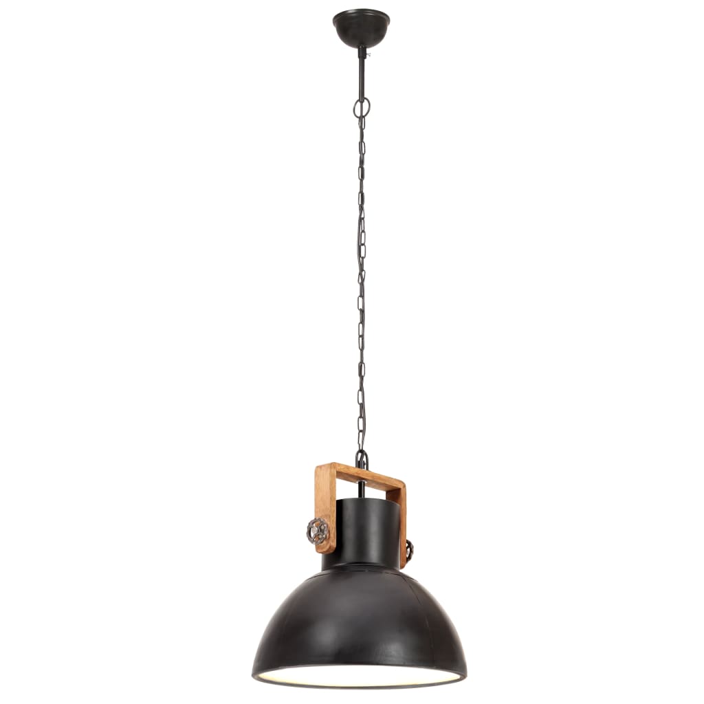 industriel hængelampe 25 W rund 40 cm E27 mat sort