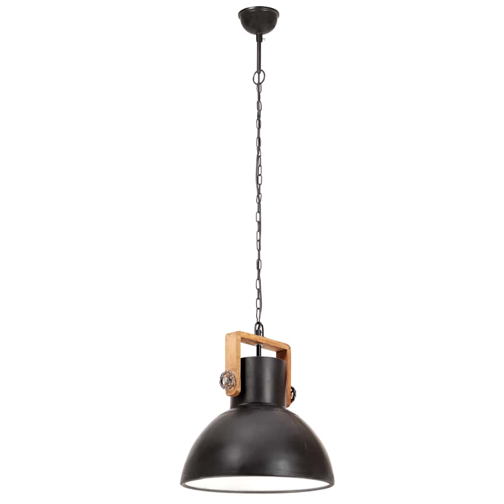industriel hængelampe 25 W rund 40 cm E27 mat sort