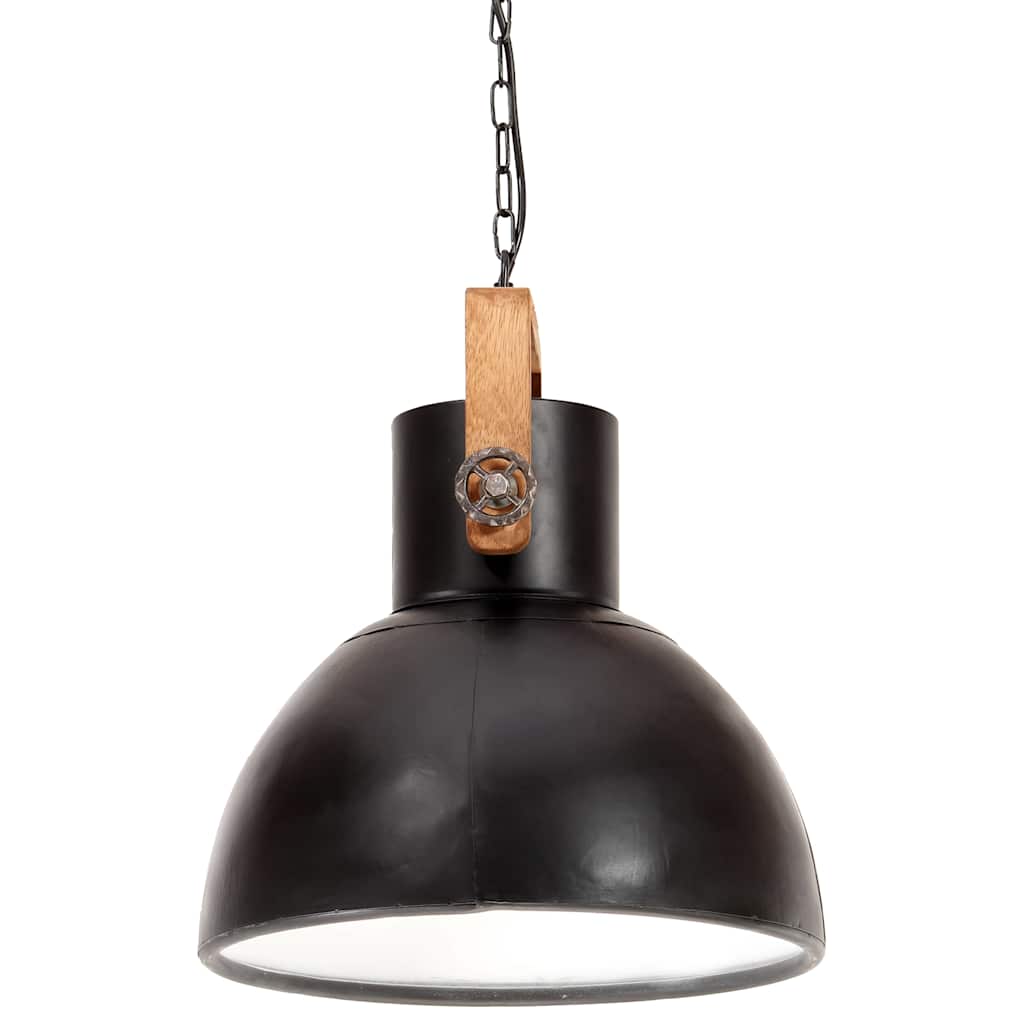 industriel hængelampe 25 W rund 40 cm E27 mat sort
