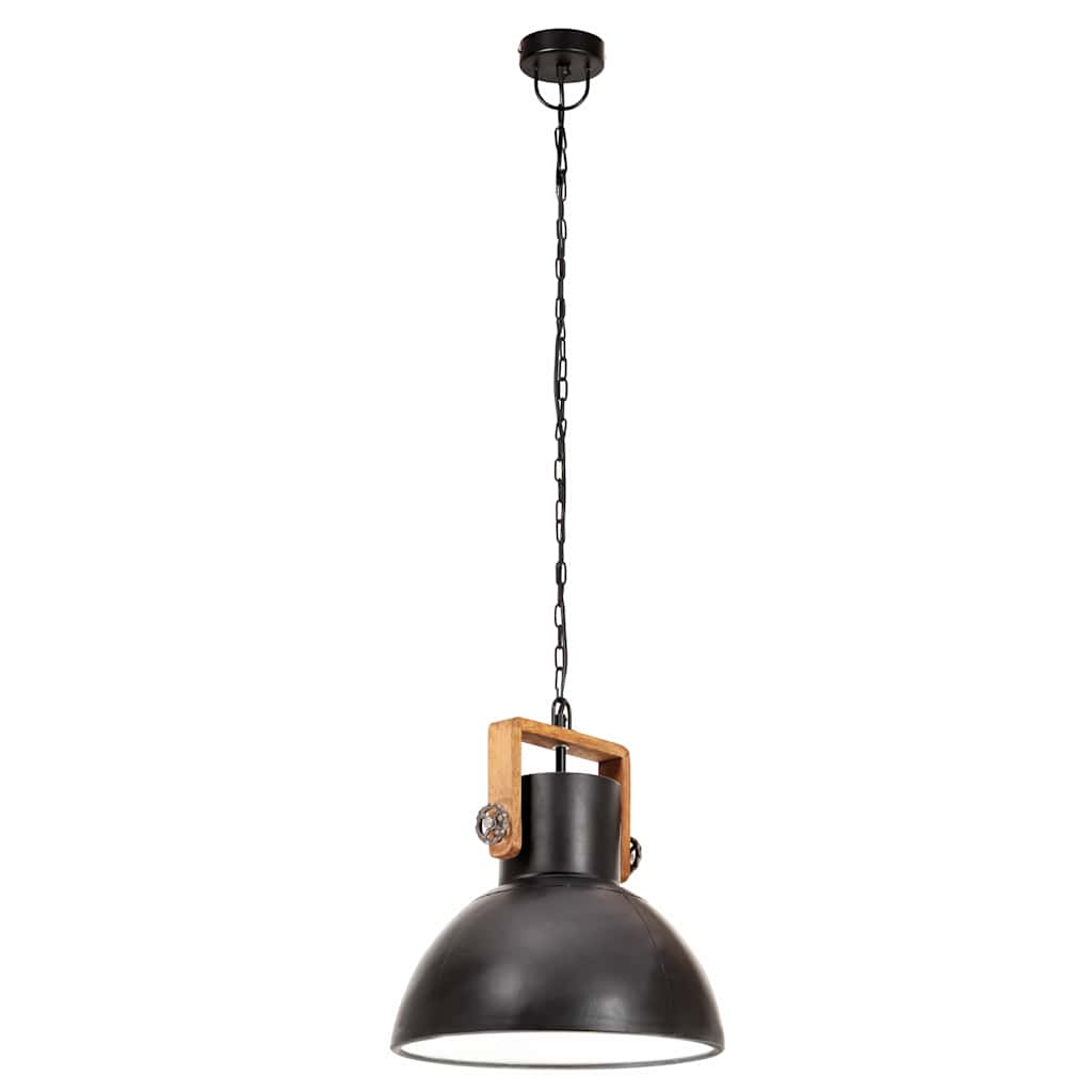 industriel hængelampe 25 W rund 30 cm E27 mat sort