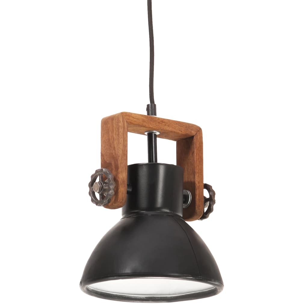 industriel hængelampe 25 W rund 19 cm E27 mat sort