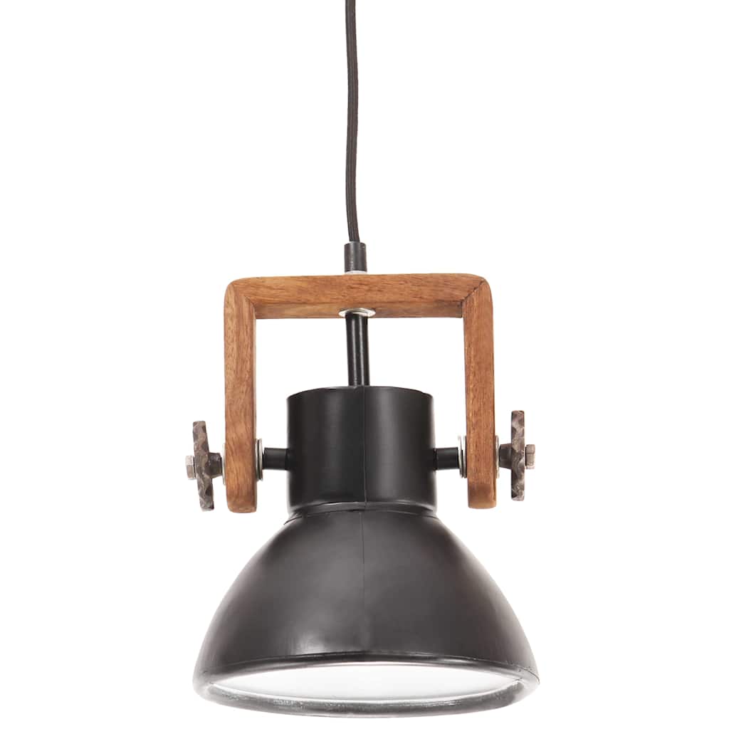 industriel hængelampe 25 W rund 19 cm E27 mat sort
