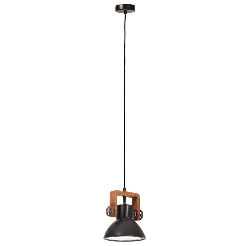 industriel hængelampe 25 W rund 19 cm E27 mat sort