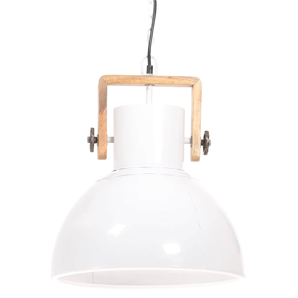 industriel hængelampe 25 W rund 40 cm E27 hvid