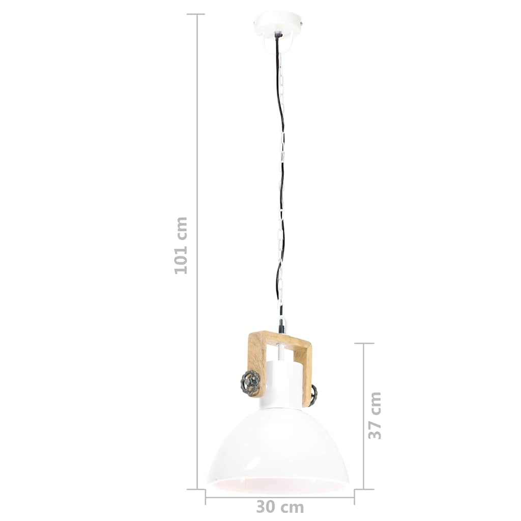 industriel hængelampe 25 W rund 30 cm E27 hvid