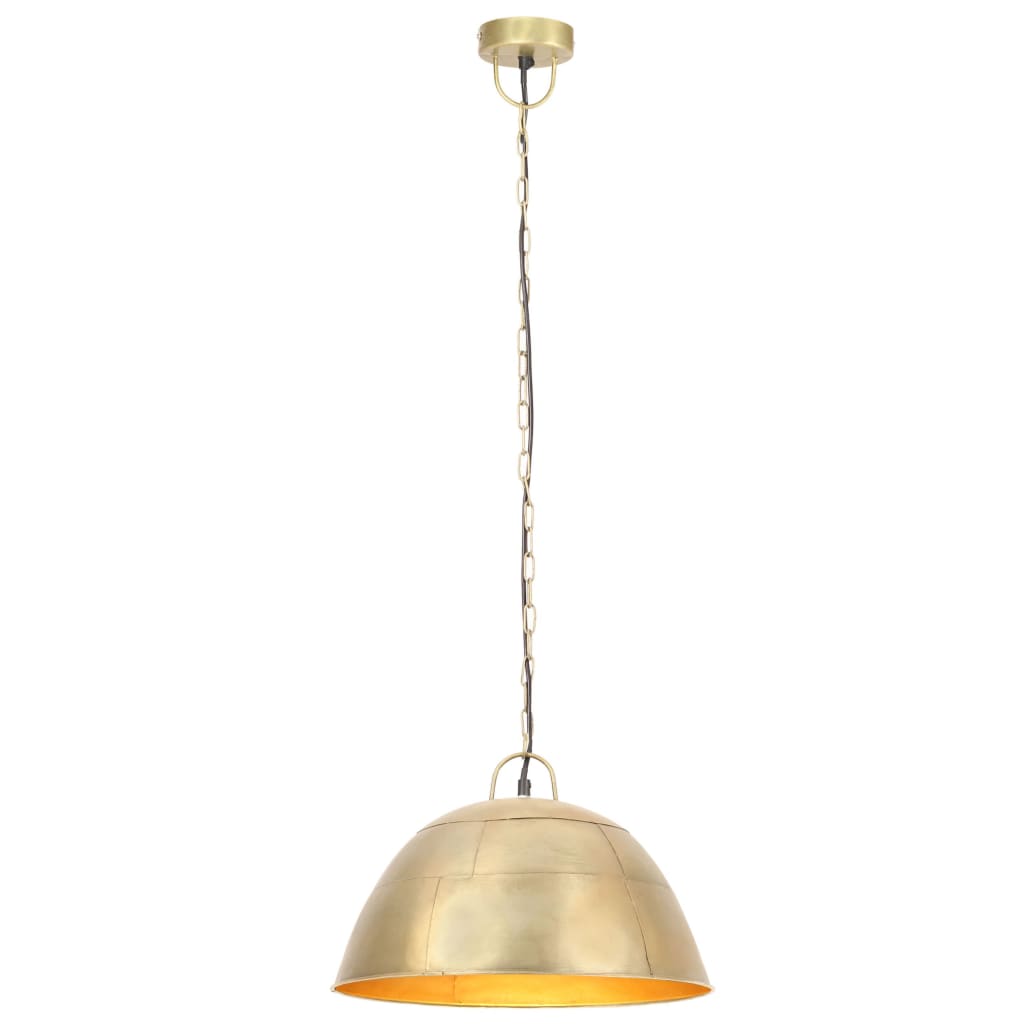 industriel vintage hængelampe 25W rund 41 cm E27 messingfarvet