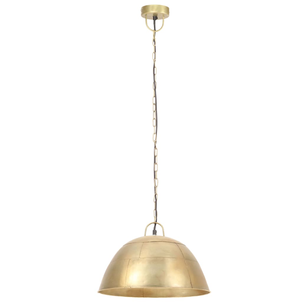 industriel vintage hængelampe 25W rund 41 cm E27 messingfarvet