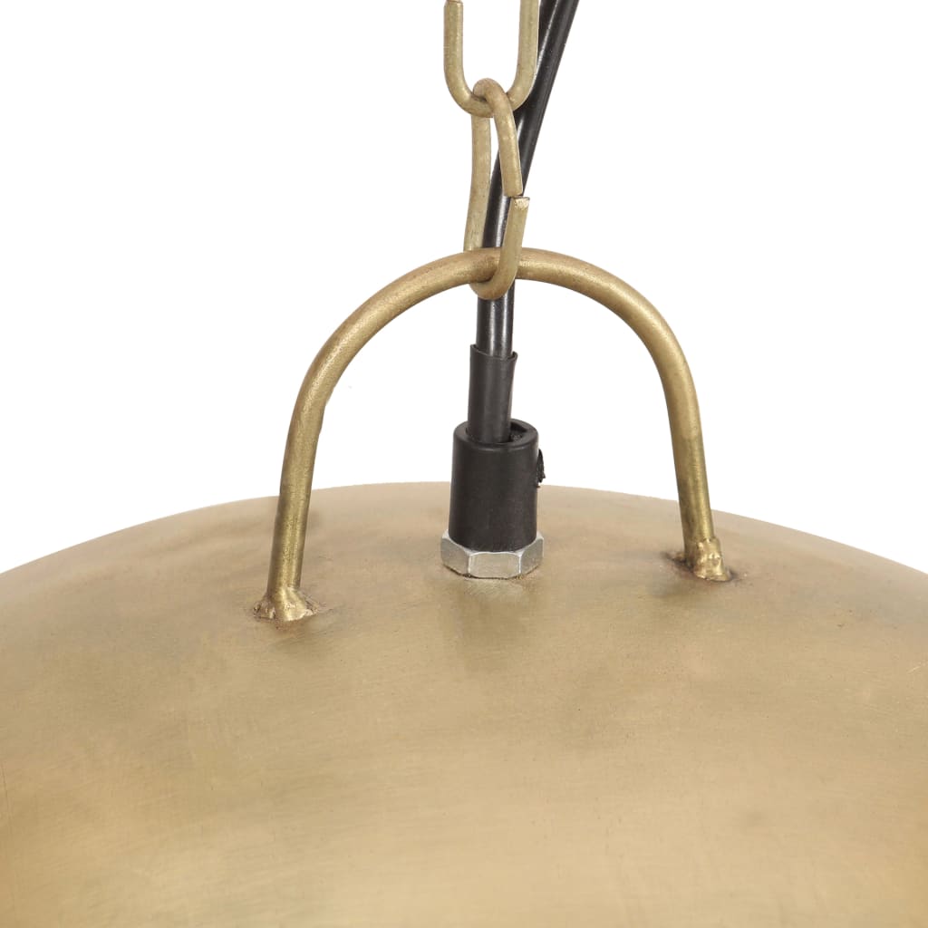 industriel vintage hængelampe 25W rund 41 cm E27 messingfarvet