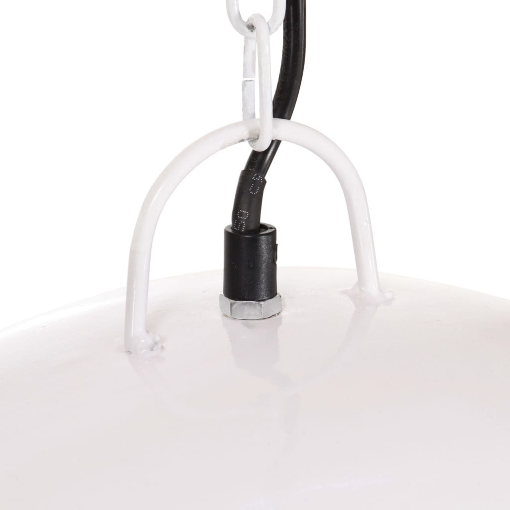 industriel vintage hængelampe 25 W rund 41 cm E27 hvid