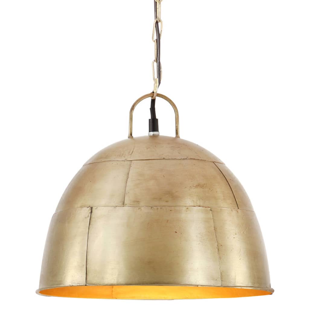 industriel hængelampe 25 W rund 31 cm E27 messingfarvet