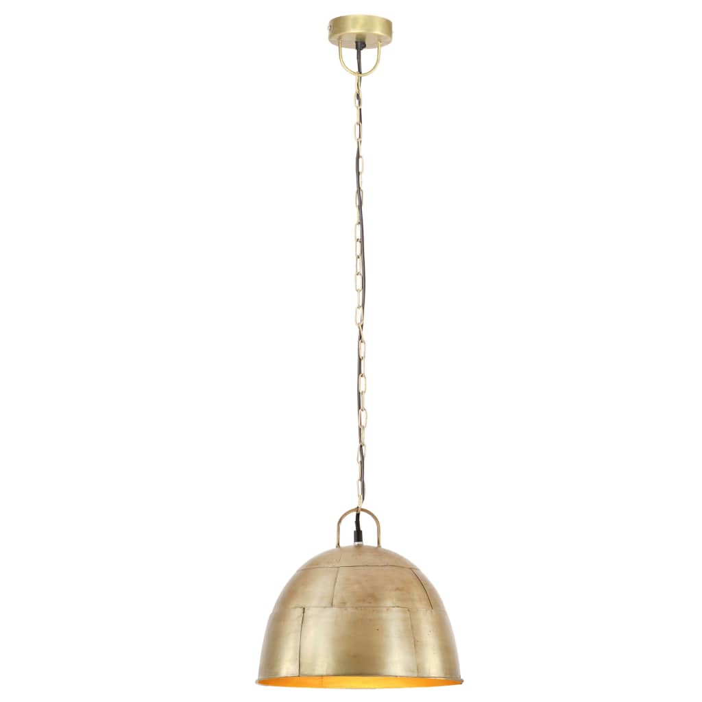 industriel hængelampe 25 W rund 31 cm E27 messingfarvet