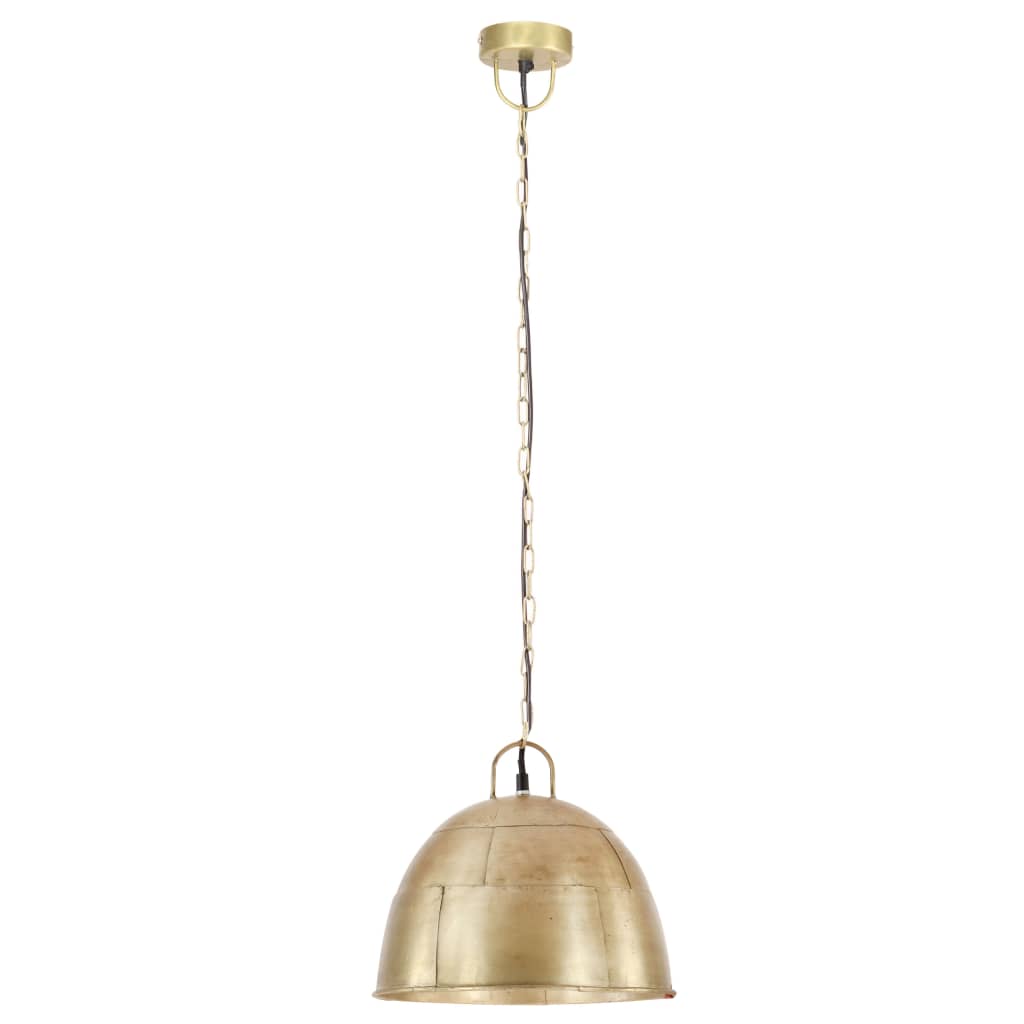 industriel hængelampe 25 W rund 31 cm E27 messingfarvet