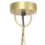 industriel hængelampe 25 W rund 31 cm E27 messingfarvet