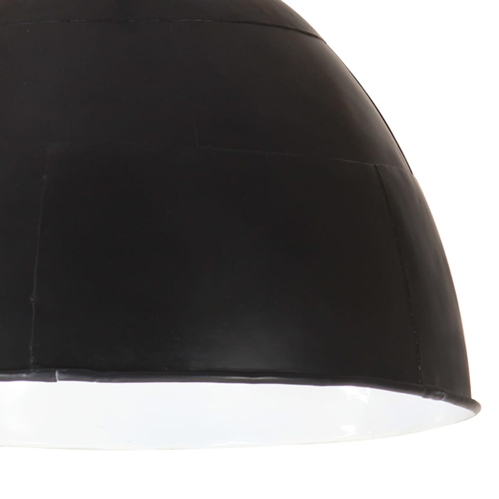 industriel hængelampe 25 W rund 31 cm E27 mat sort