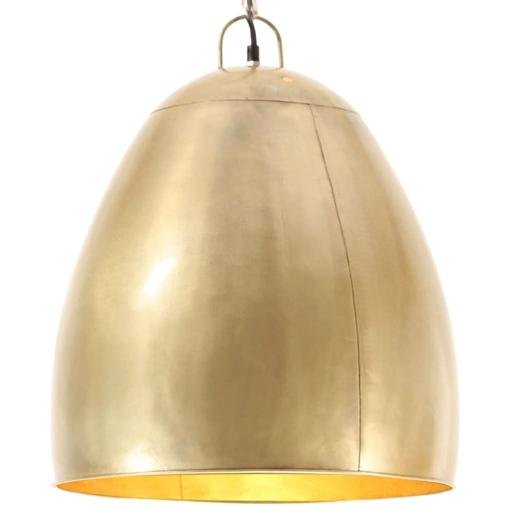 industriel hængelampe 25 W rund 42 cm E27 messingfarvet