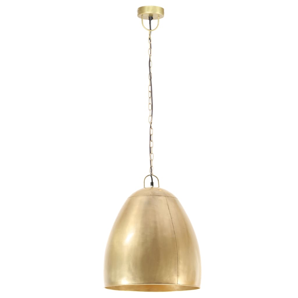 industriel hængelampe 25 W rund 42 cm E27 messingfarvet