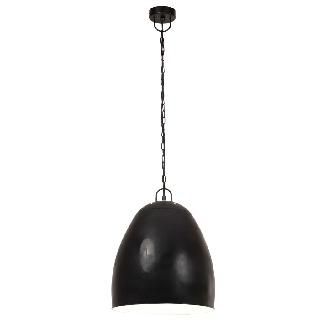 industriel hængelampe 25 W rund 42 cm E27 mat sort