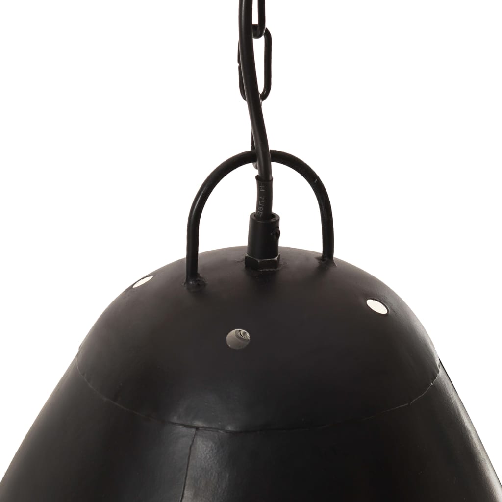 industriel hængelampe 25 W rund 32 cm E27 mat sort