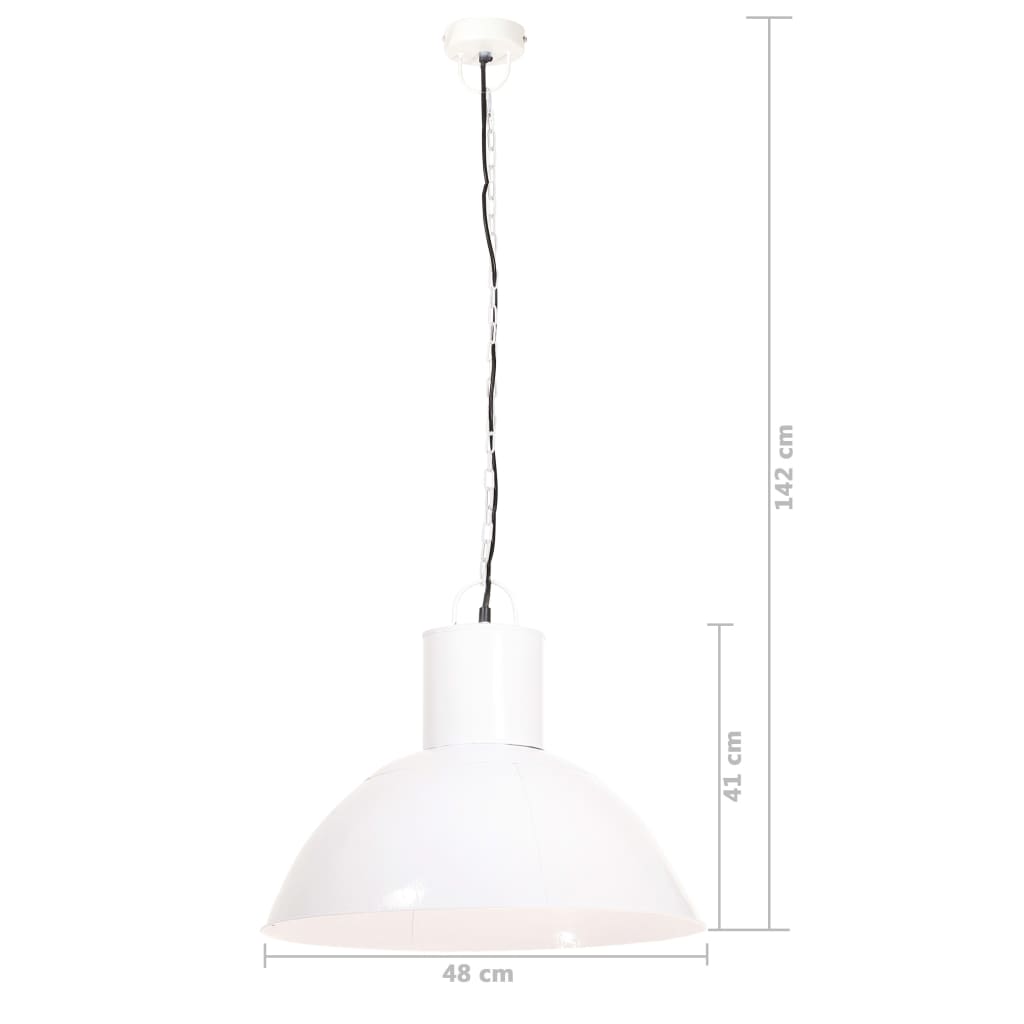 hængelampe 25 W rund 48 cm E27 hvid