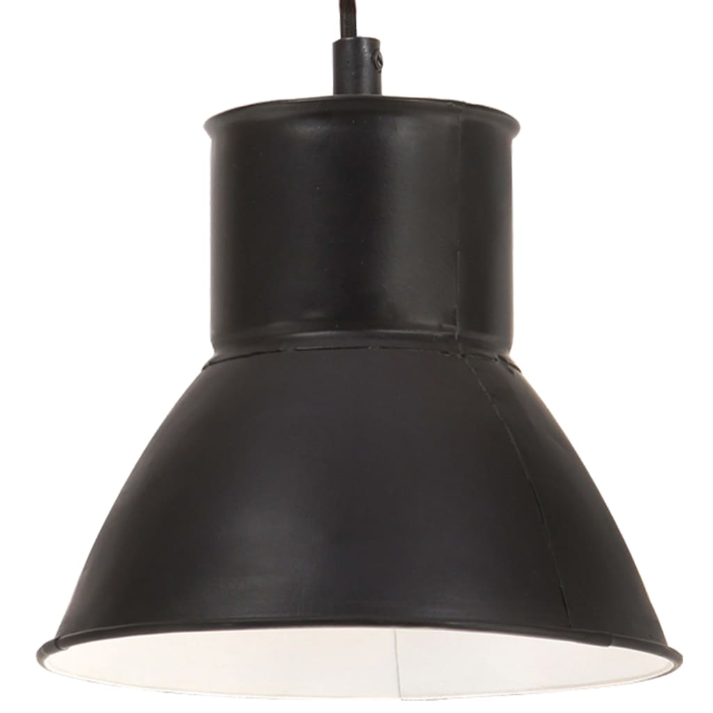 hængelampe 25 W rund 17 cm E27 sort