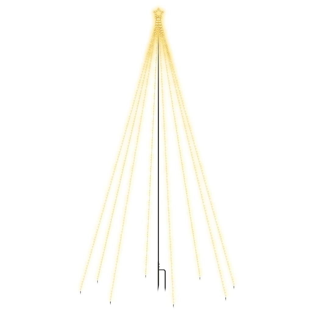LED lysjuletræ vandfaldseffekt indendørs/udendørs 400 LED 2,5 m