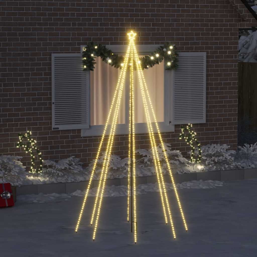 LED lysjuletræ vandfaldseffekt indendørs/udendørs 400 LED 2,5 m