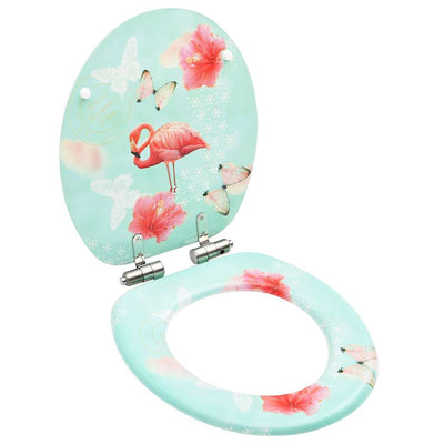 toiletsæde med soft close-låg MDF flamingodesign