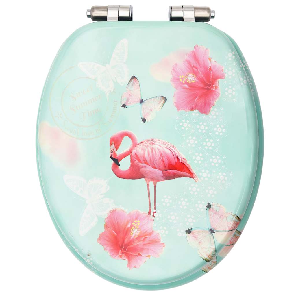 toiletsæde med soft close-låg MDF flamingodesign