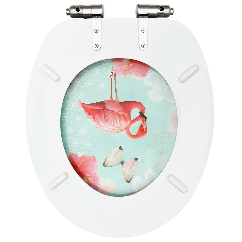 toiletsæde med soft close-låg MDF flamingodesign