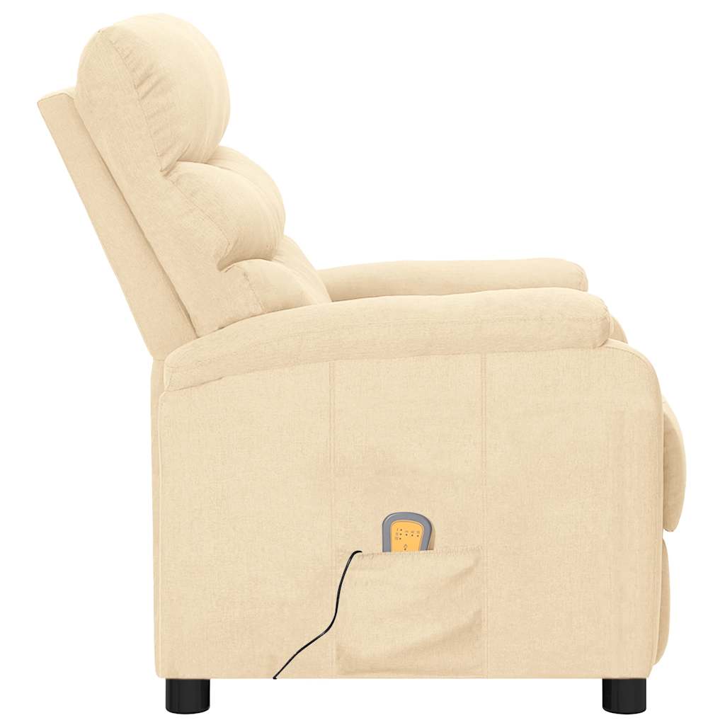 massagestol stof cremefarvet