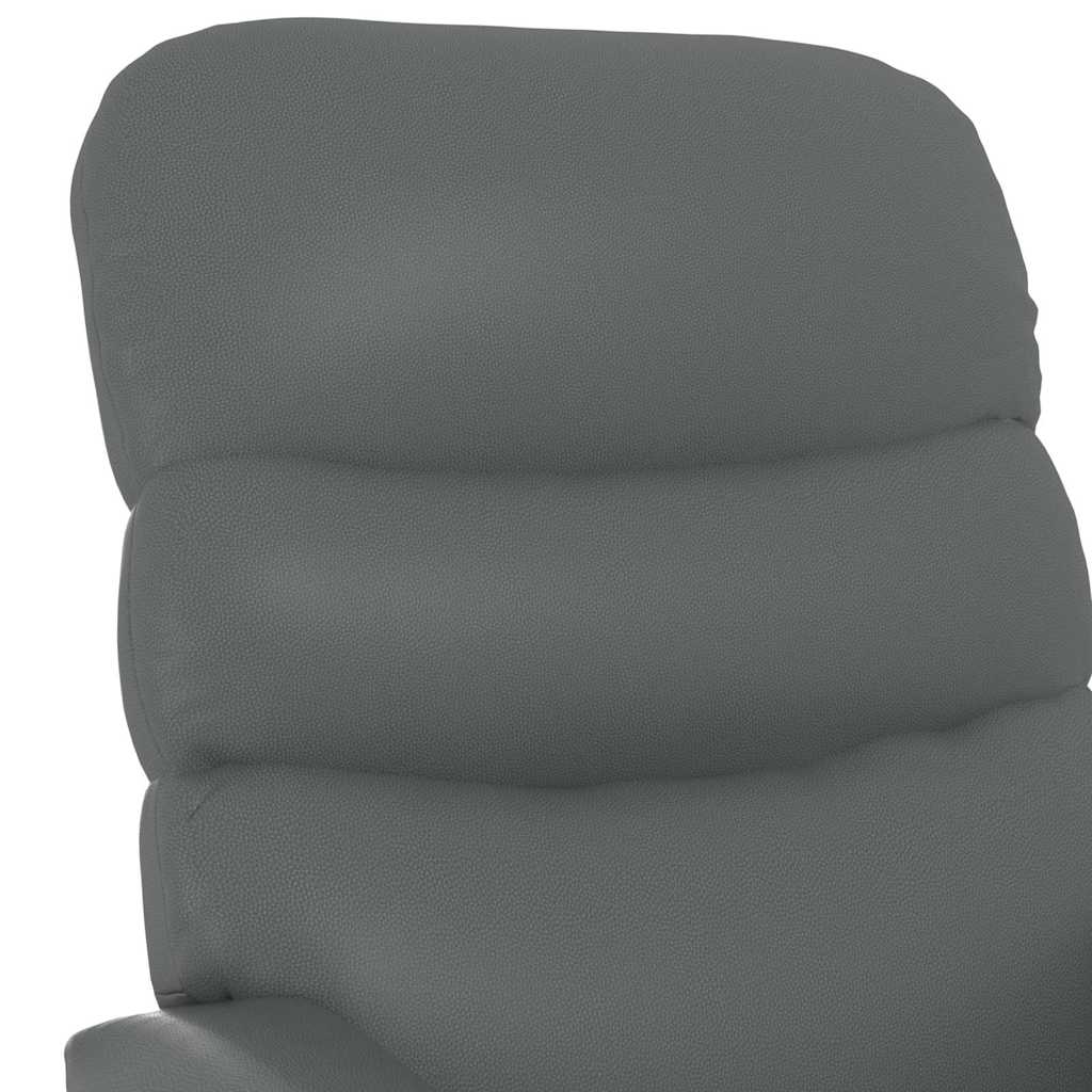 massagestol med løftefunktion kunstlæder antracitgrå
