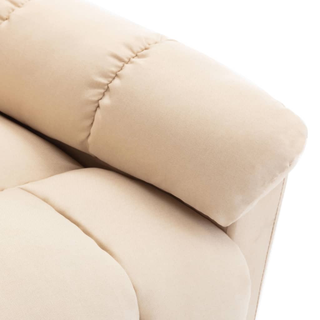 massagestol stof cremefarvet