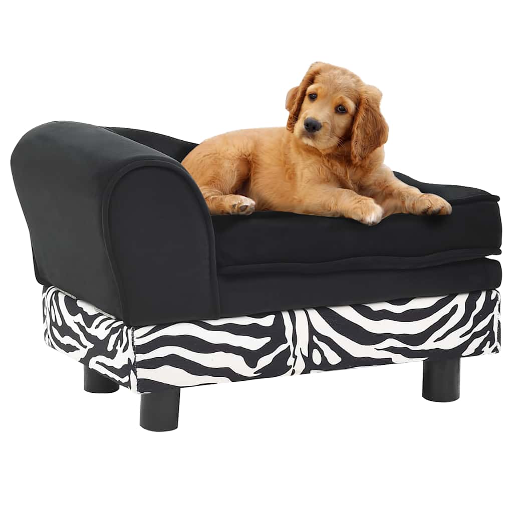 hundesofa 57x34x36 cm plys sort