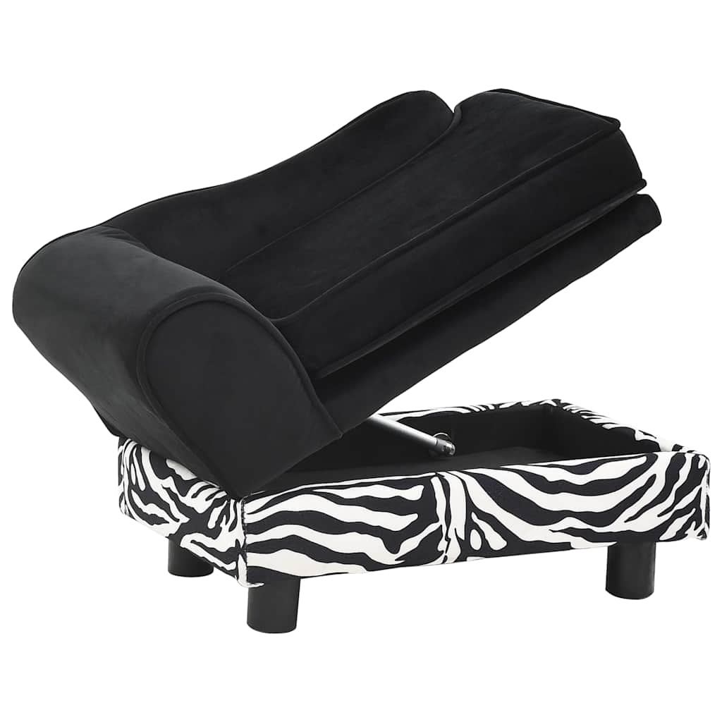 hundesofa 57x34x36 cm plys sort